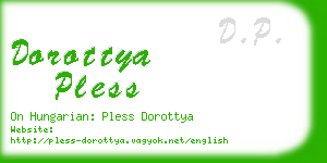 dorottya pless business card